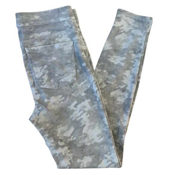 Spanx Women’s Jean-ish Ankle Leggings Gray Camouflage Pull On Denim Jeans Size S - Picture 1 of 9